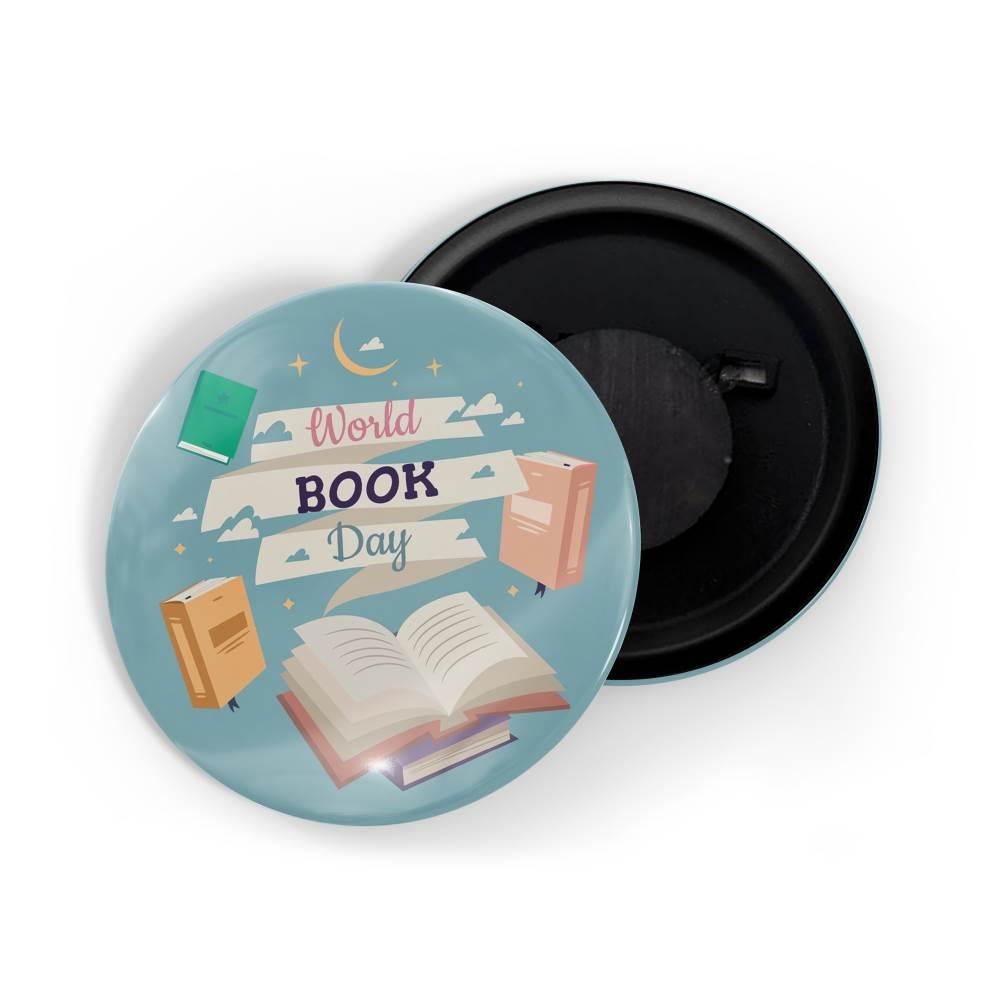 dhcrafts Fridge Magnet Blue World Book Day D2 Glossy Finish Design Pack of 1